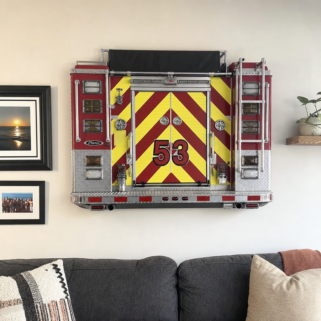 Fire Truck Wall Mount side view