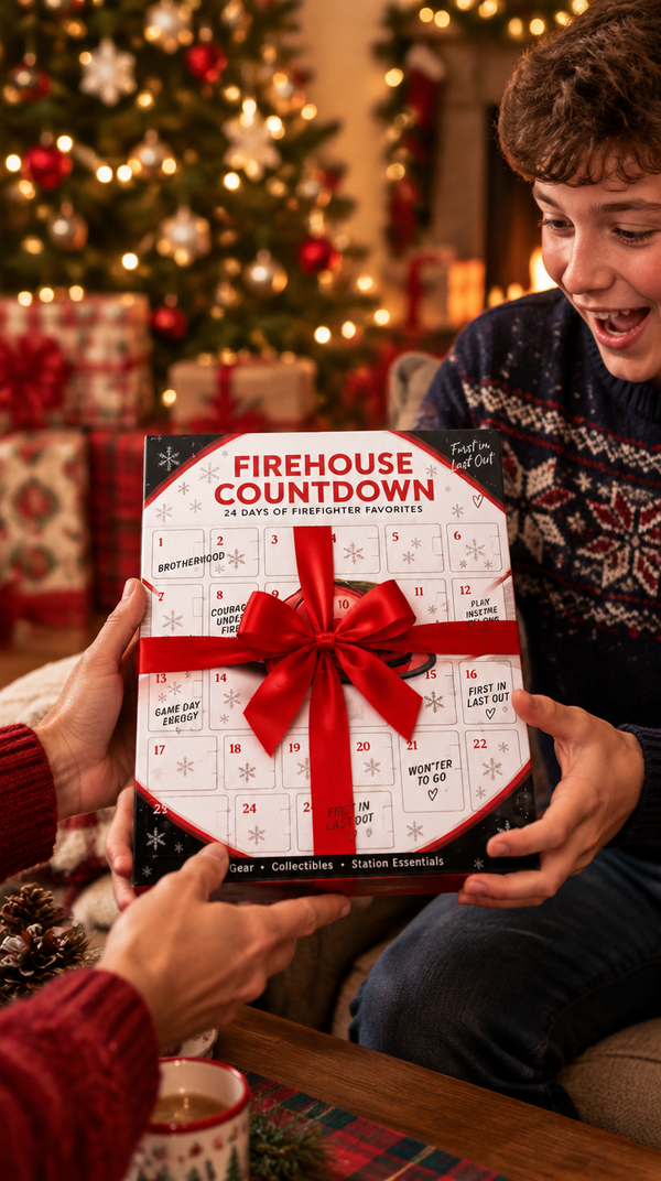 Firehouse Countdown being given as a Christmas gift