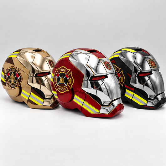 The Chief helmet in Turnout Gold, Engine Red and Station Black