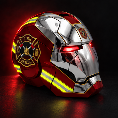 The Chief helmet glowing in the dark
